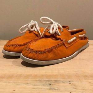 Levi’s Orange Boat Shoes. Size 11